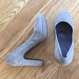 J.Crew nude suede platform pump heels